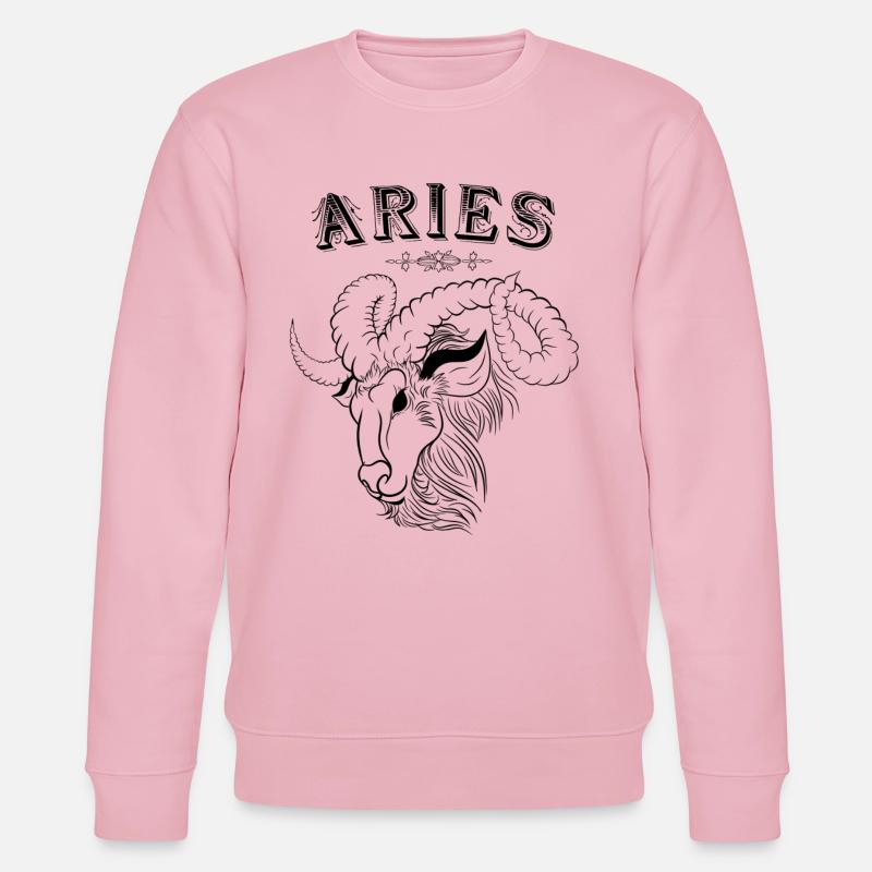 Aries Sternzeichen Widder - Stanley/Stella Unisex Bio-Sweatshirt CHANGER  - Hellrosa