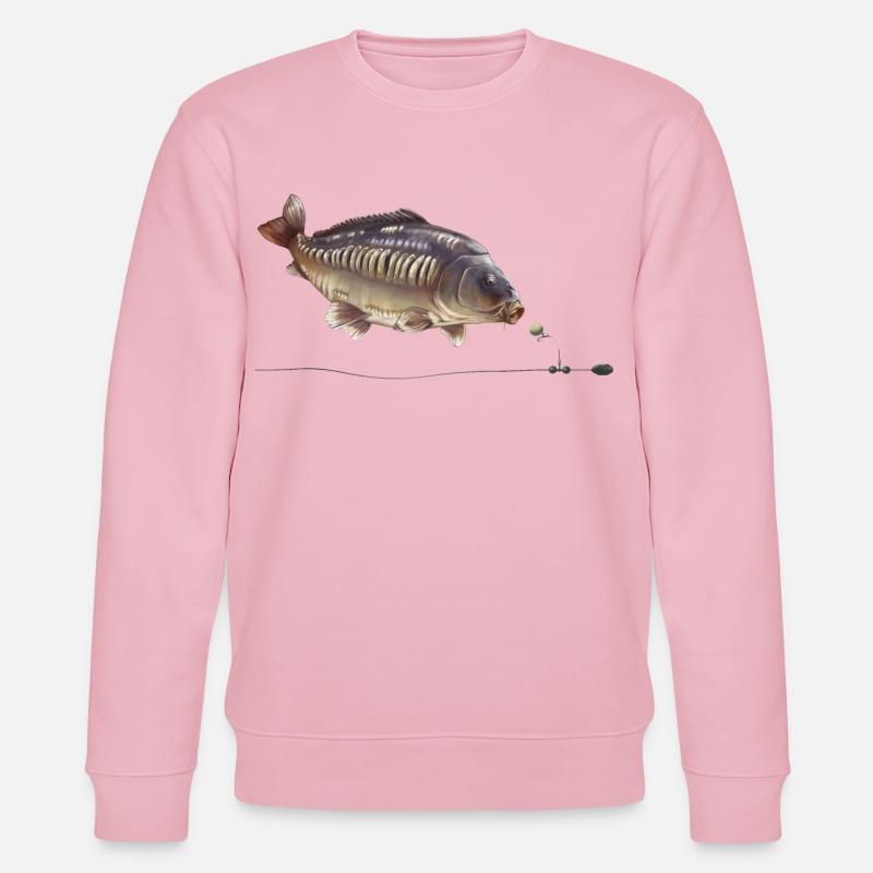 Spiegelkarpfen-Chod-Rig-Angeldesign - Stanley/Stella Unisex Bio-Sweatshirt CHANGER  - Hellrosa