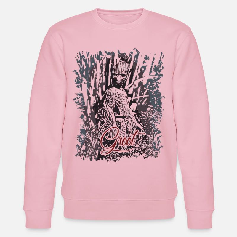Wurzelmännlein Groot - Stanley/Stella Unisex Bio-Sweatshirt CHANGER  - Hellrosa