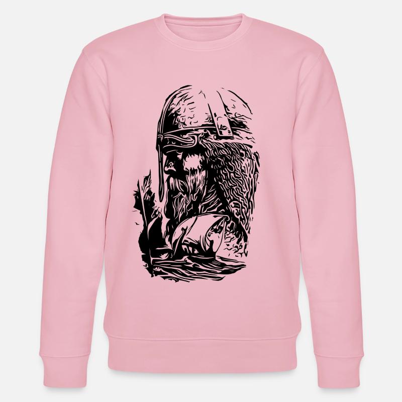 Wikinger mit Schiff - Stanley/Stella Unisex Bio-Sweatshirt CHANGER  - Hellrosa