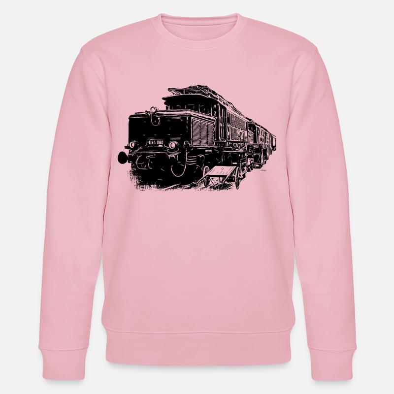 E94 Lok Zug Das Krokodil - Stanley/Stella Unisex Bio-Sweatshirt CHANGER  - Hellrosa