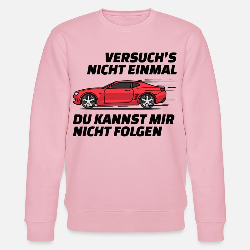 Autofahren Autofahrer Rennauto Auto Statement - Stanley/Stella Unisex Bio-Sweatshirt CHANGER  - Hellrosa
