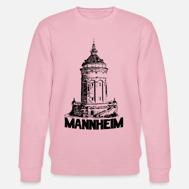 Mannheimer Wasserturm Mannheim schwarz - Stanley/Stella Unisex Bio-Sweatshirt CHANGER  - Hellrosa