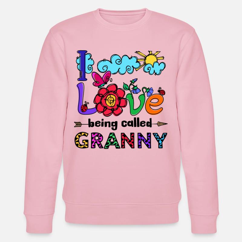 Alte Frau Großmutter Oma Statement Rentnerin - Stanley/Stella Unisex Bio-Sweatshirt CHANGER  - Hellrosa