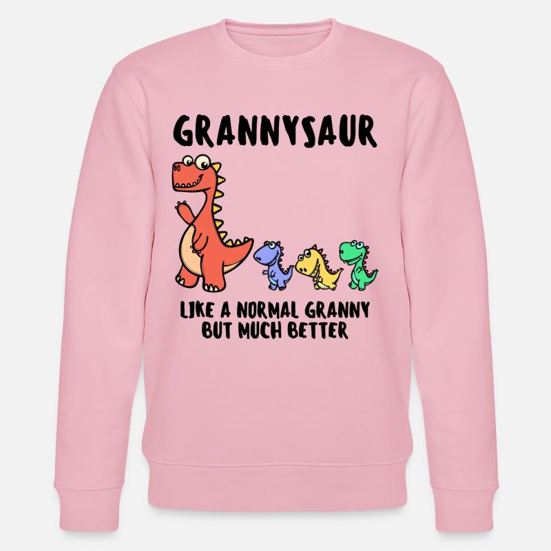 Oma Großmutter Dinosaurier Lustig Statement - Stanley/Stella Unisex Bio-Sweatshirt CHANGER  - Hellrosa