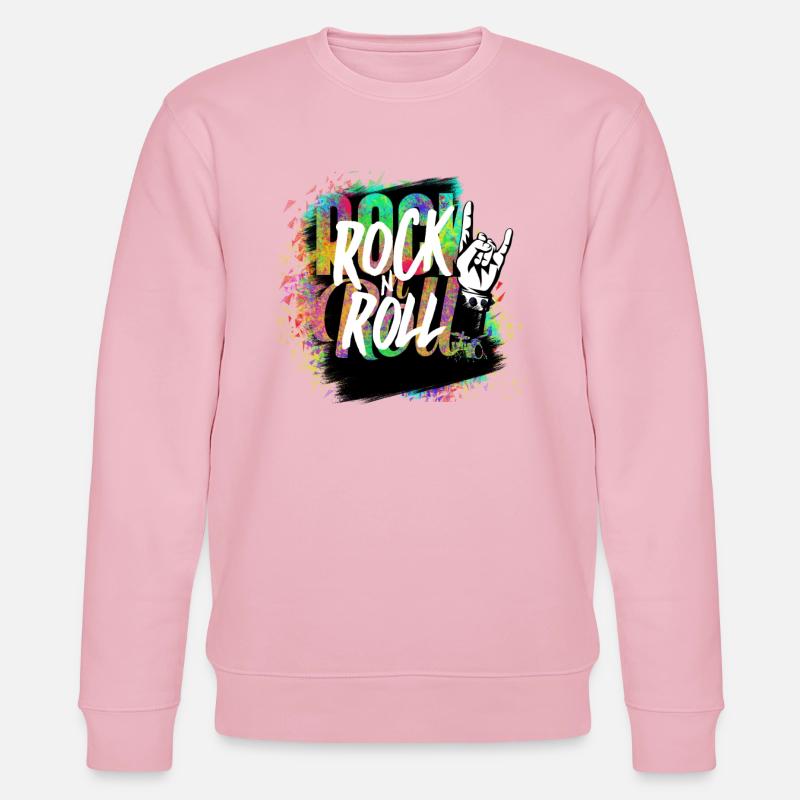 Rock n Roll Farbexplosion - Stanley/Stella Unisex Bio-Sweatshirt CHANGER  - Hellrosa