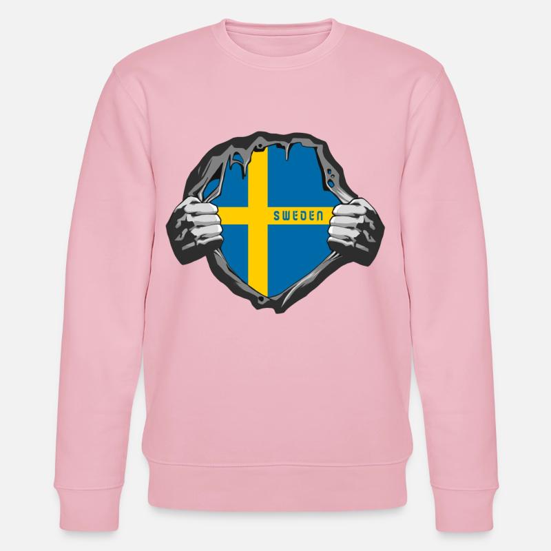 Drapeaux de la Suède - Sweat bio CHANGER Stanley/Stella Unisexe - rose pâle