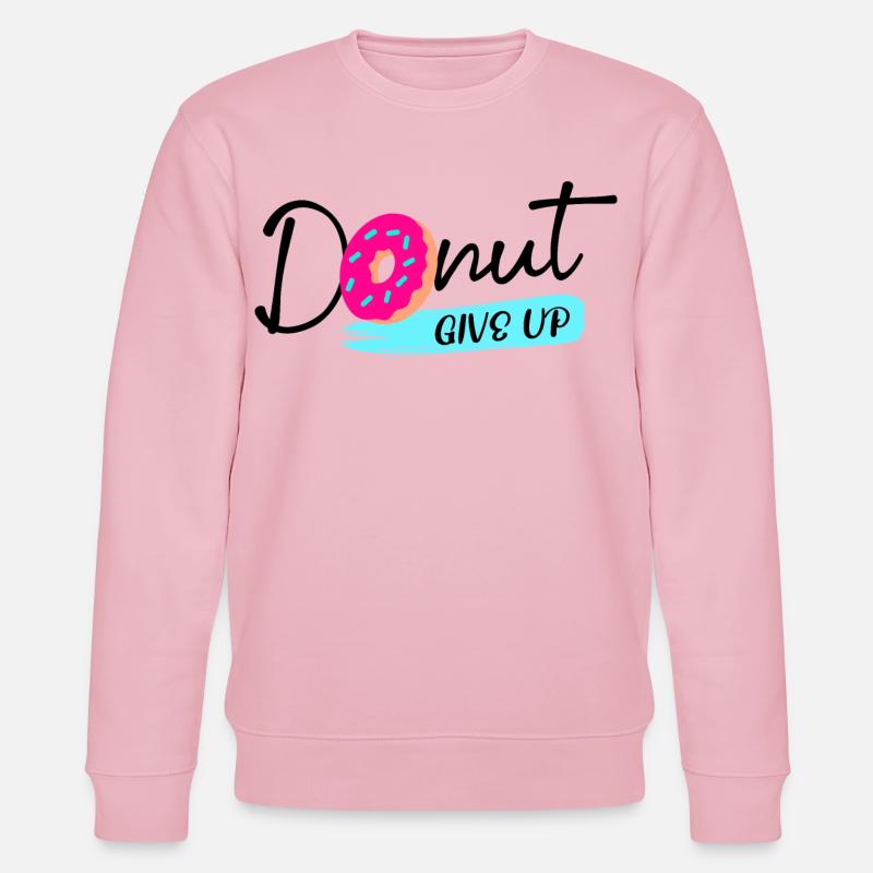 Donut Süßigkeiten Statement Naschen Lecker - Stanley/Stella Unisex Bio-Sweatshirt CHANGER  - Hellrosa