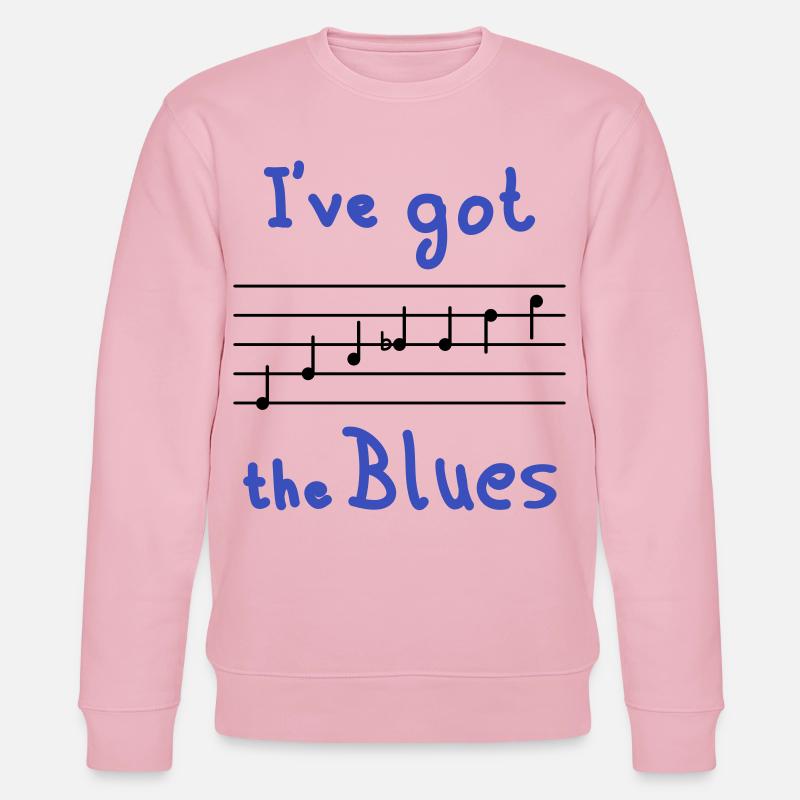 Blues Tonleiter in E - dunkel - Stanley/Stella Unisex Bio-Sweatshirt CHANGER  - Hellrosa