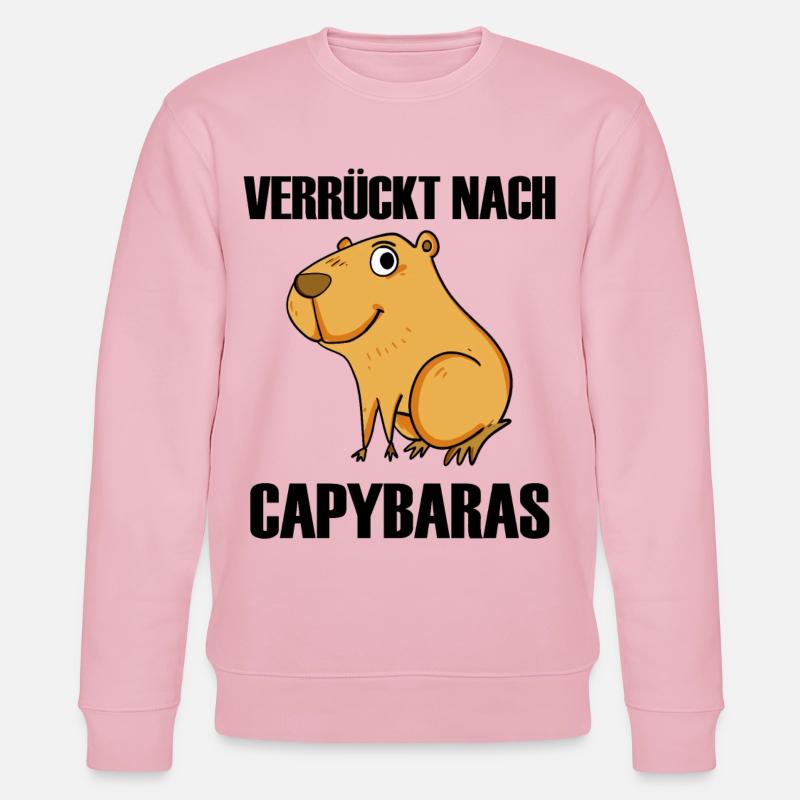Capybara Wasserschwein - Stanley/Stella Unisex Bio-Sweatshirt CHANGER  - Hellrosa