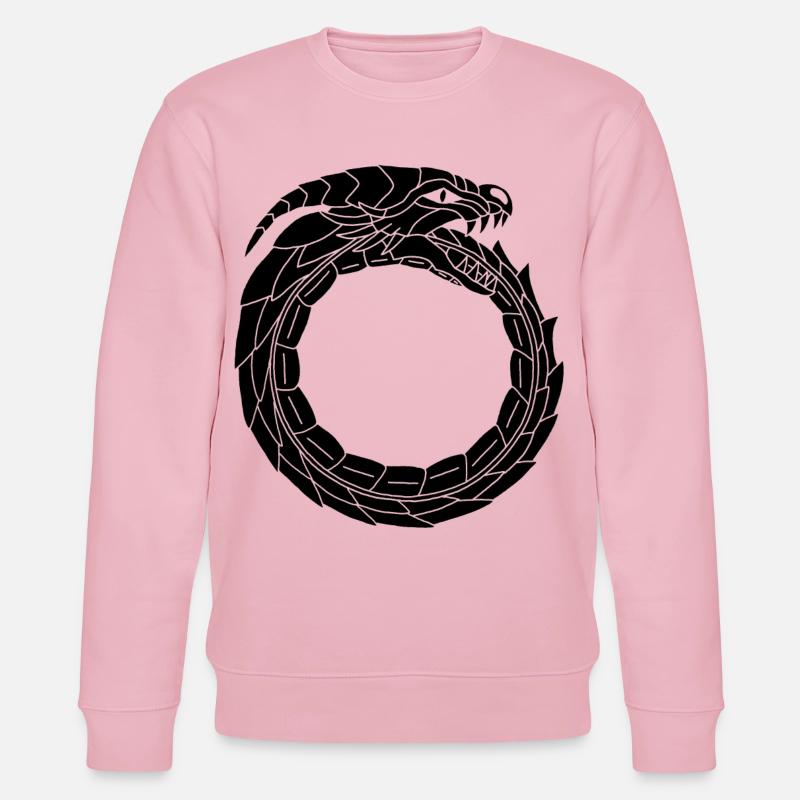 Dragon noir dévoreur - Sweat bio CHANGER Stanley/Stella Unisexe - rose pâle