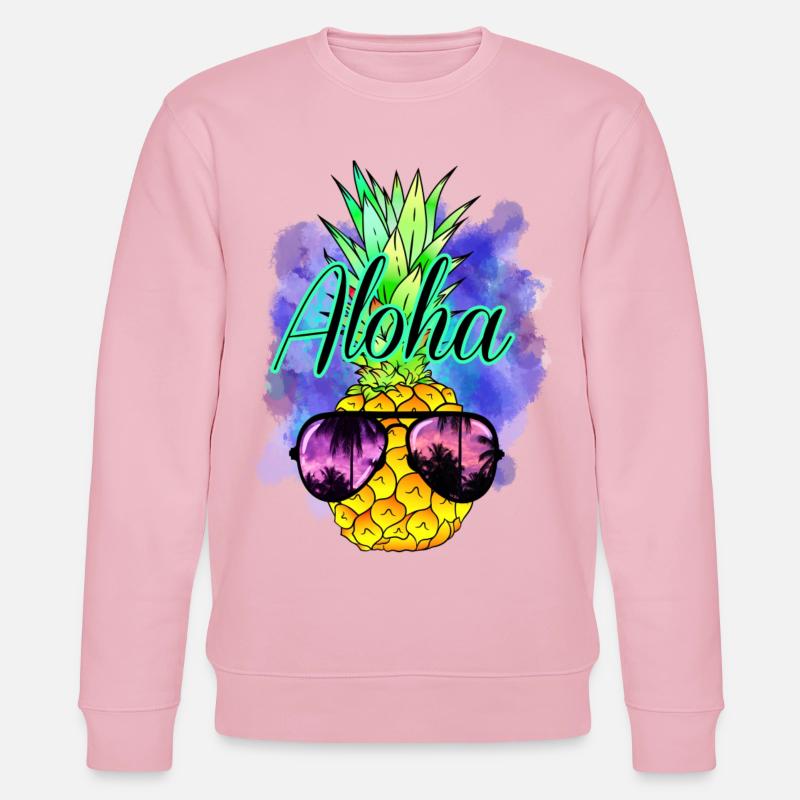 Aloha Ananas - Stanley/Stella Unisex Bio-Sweatshirt CHANGER  - Hellrosa