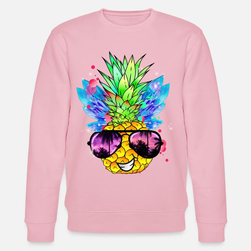 Ananas Kunst - Stanley/Stella Unisex Bio-Sweatshirt CHANGER  - Hellrosa