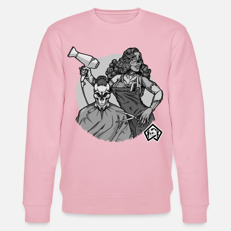 Coiffeur, Coiffeur, Coiffeur, Coiffeur, Crâne - Sweat bio CHANGER Stanley/Stella Unisexe - rose pâle