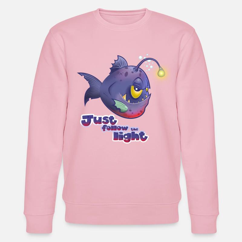 Folgen Sie einfach dem Licht - Stanley/Stella Unisex Bio-Sweatshirt CHANGER  - Hellrosa