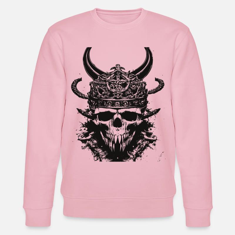 Wikinger Schädel Valhalla Viking - Stanley/Stella Unisex Bio-Sweatshirt CHANGER  - Hellrosa