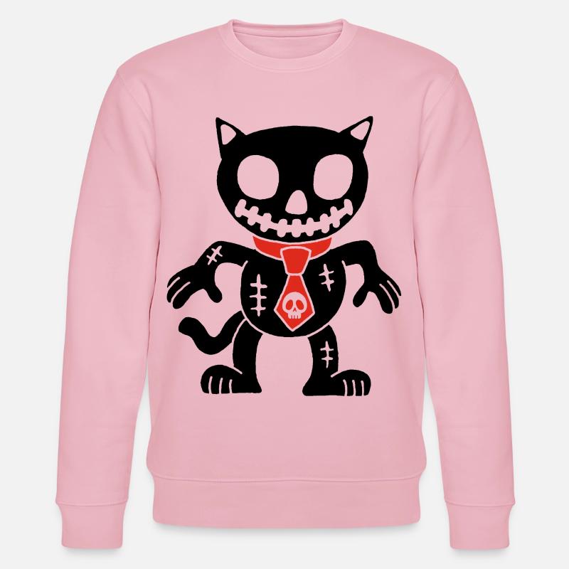 Schwarze Katze Voodoo Puppe - Stanley/Stella Unisex Bio-Sweatshirt CHANGER  - Hellrosa