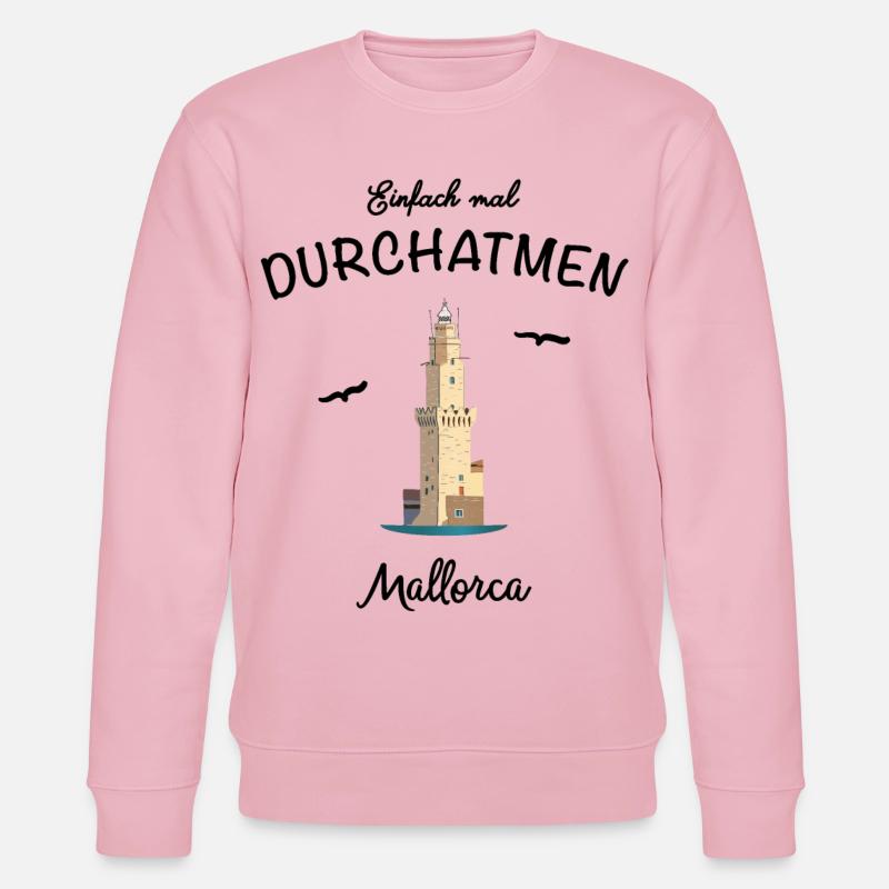 Mallorca, Einfach mal Durchatmen - Stanley/Stella Unisex Bio-Sweatshirt CHANGER  - Hellrosa