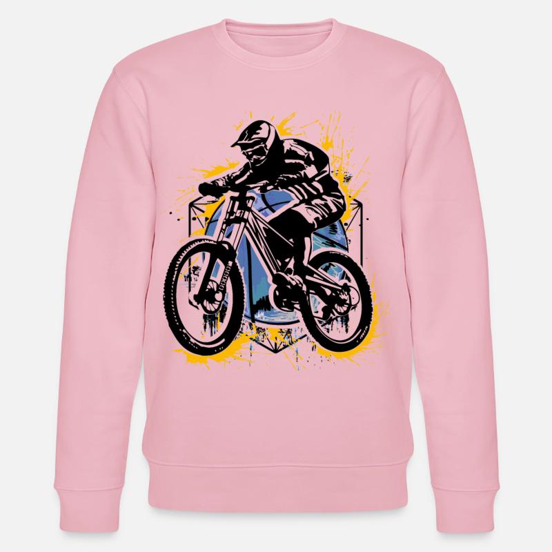 VTT VTT - VTT - Rétro Cycling - Sweat bio CHANGER Stanley/Stella Unisexe - rose pâle