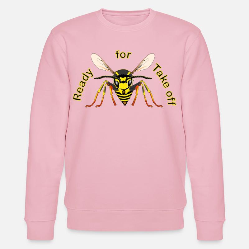 Wespe Ready for Take off - Stanley/Stella Unisex Bio-Sweatshirt CHANGER  - Hellrosa