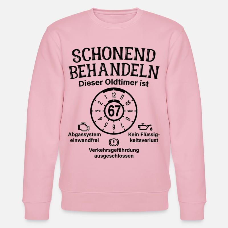 67. Geburtstag Schonend Behandeln Oldtimer Ist 67 - Stanley/Stella Unisex Bio-Sweatshirt CHANGER  - Hellrosa