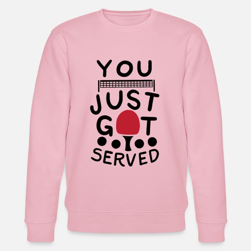 Ping Pong Spruch - Stanley/Stella Unisex Bio-Sweatshirt CHANGER  - Hellrosa