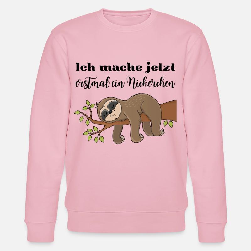 Ich mache jetzt erstmal ein Nickerchen - Stanley/Stella Unisex Bio-Sweatshirt CHANGER  - Hellrosa