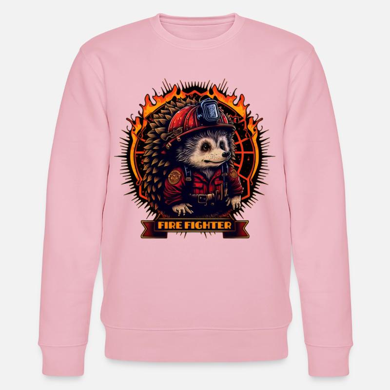 Firefighter / Feuerwehrmann / Igel - Stanley/Stella Unisex Bio-Sweatshirt CHANGER  - Hellrosa