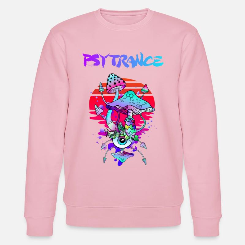 Psytrance Champignons Magiques Psychédéliques - Sweat bio CHANGER Stanley/Stella Unisexe - rose pâle