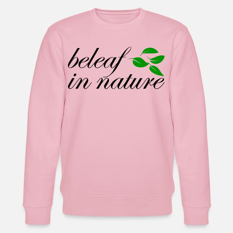 beleaf in nature - Stanley/Stella Unisex Bio-Sweatshirt CHANGER  - Hellrosa