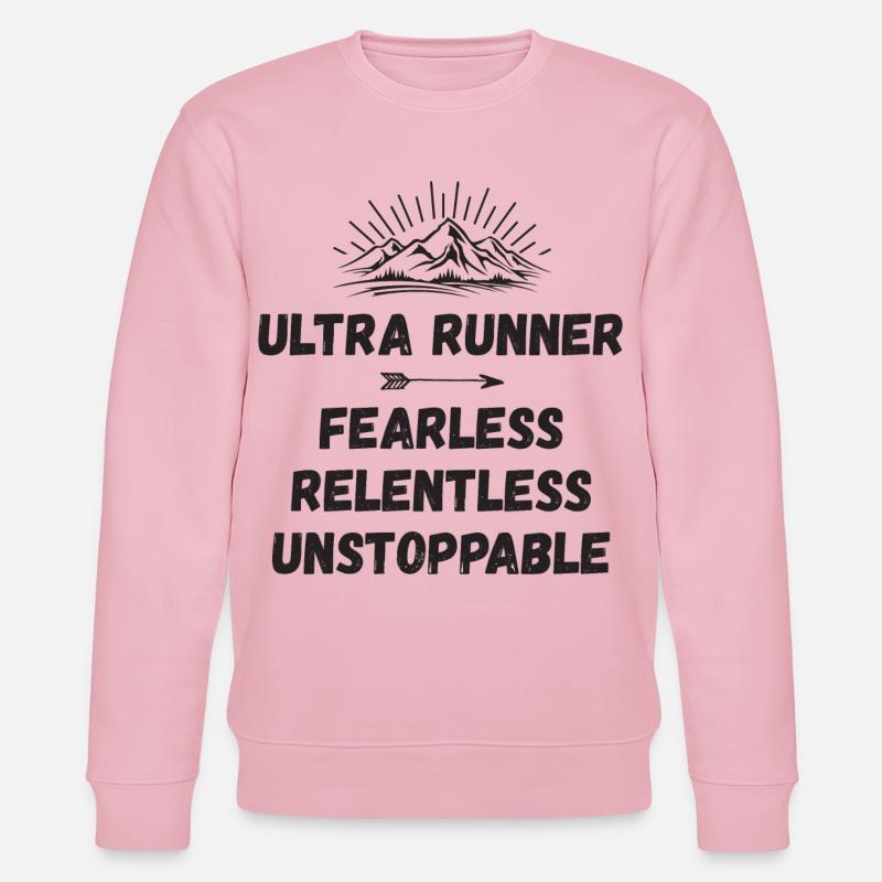 Ultra Runner - Intrépide. Implacable. Imparable. - Sweat bio CHANGER Stanley/Stella Unisexe - rose pâle