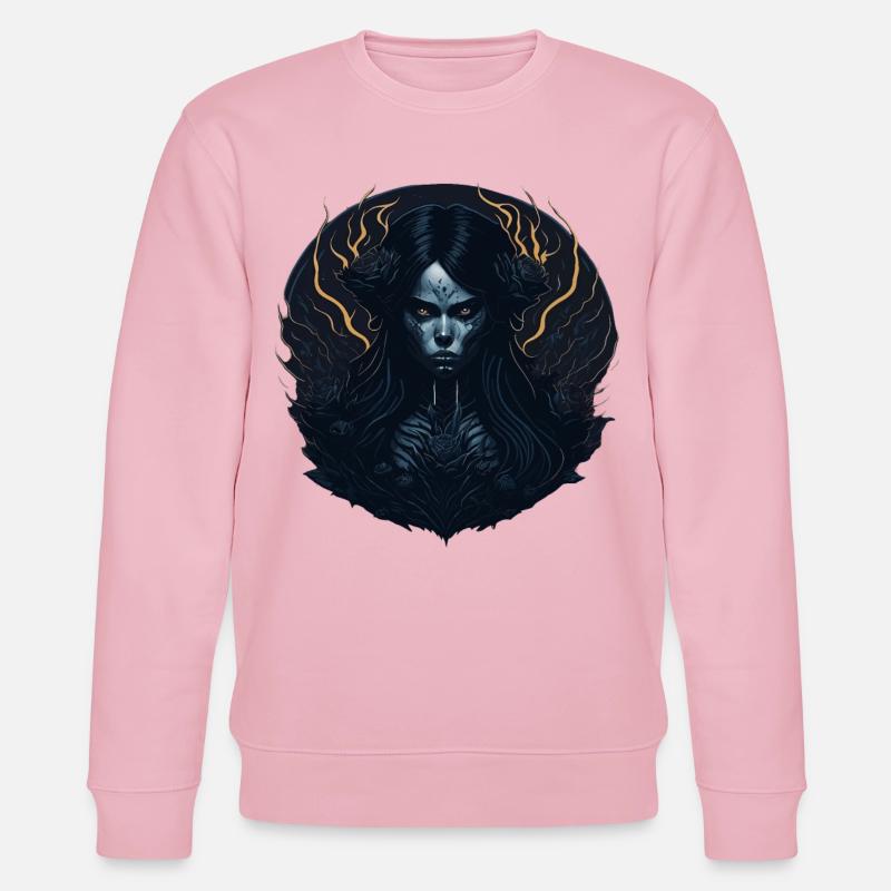 Schwarzes Gothic Mädchen Ästhetik - Stanley/Stella Unisex Bio-Sweatshirt CHANGER - Hellrosa