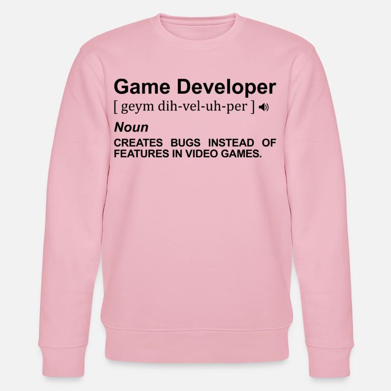 Game Developer Dictionary - Stanley/Stella CHANGER Unisex Organic Sweatshirt - cotton pink