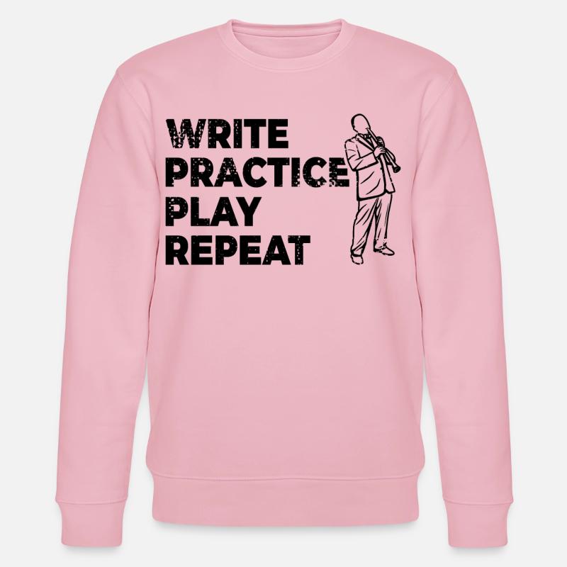 Motivierender Klarinetten Spruch - Stanley/Stella Unisex Bio-Sweatshirt CHANGER  - Hellrosa