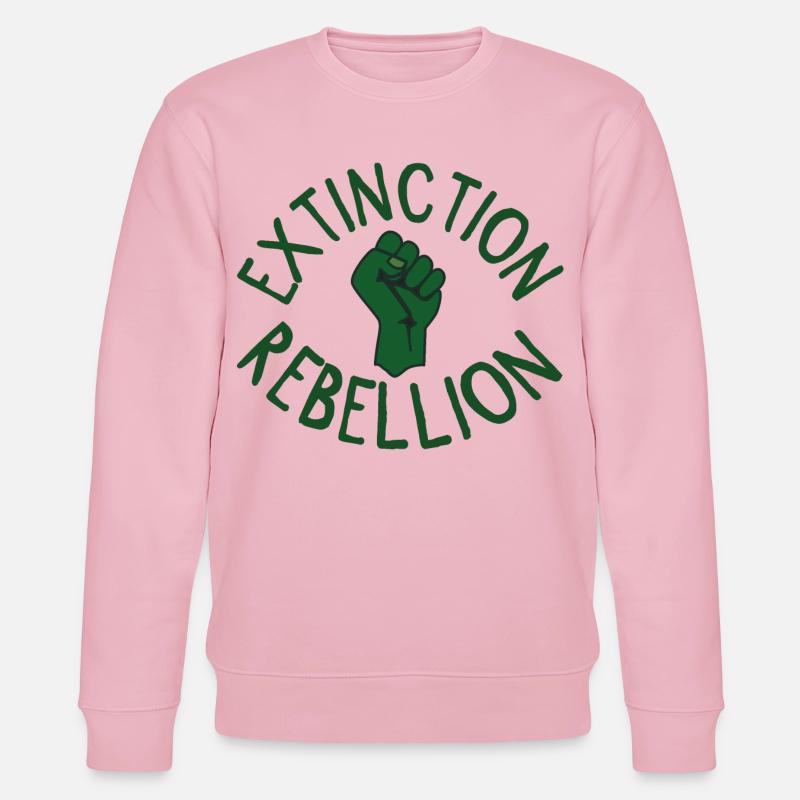 Extinction Rebellion Faust grün - Stanley/Stella Unisex Bio-Sweatshirt CHANGER  - Hellrosa