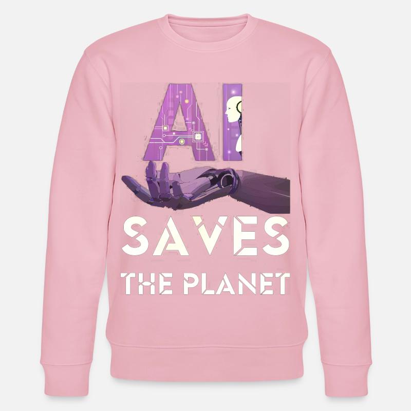 AI SAVE THE PLANET intelligence artificielle - Sweat bio CHANGER Stanley/Stella Unisexe - rose pâle