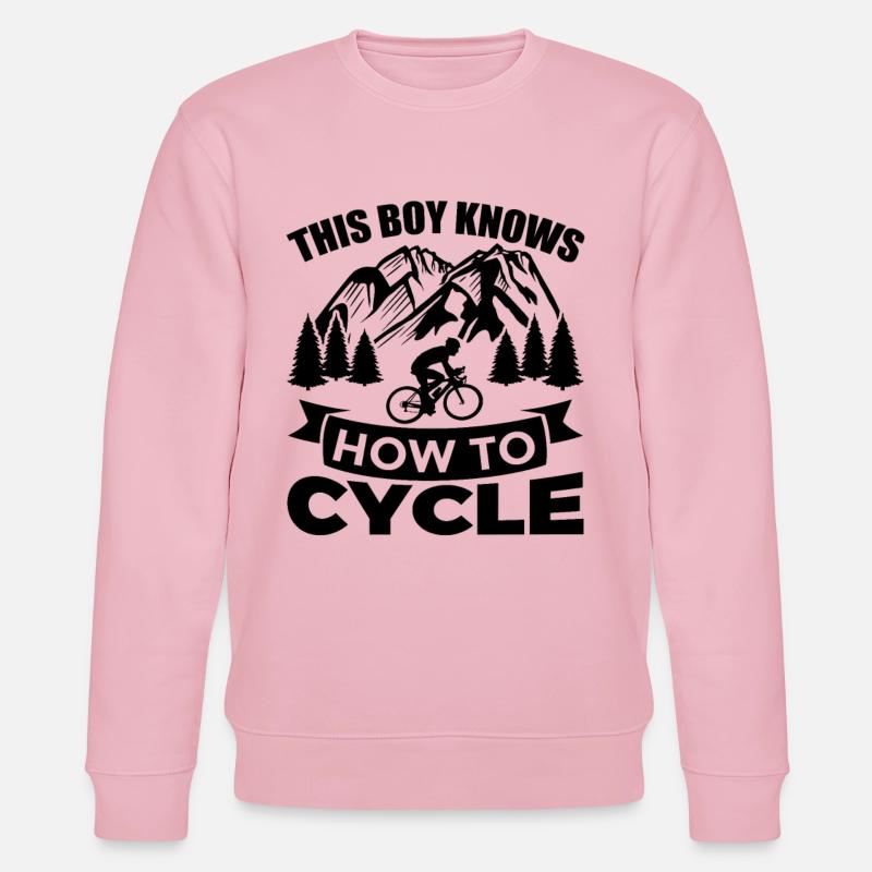 Radfahrer Junge - Stanley/Stella Unisex Bio-Sweatshirt CHANGER  - Hellrosa