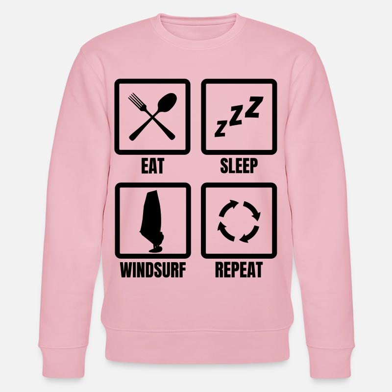 Routine de planche à voile - Sweat bio CHANGER Stanley/Stella Unisexe - rose pâle