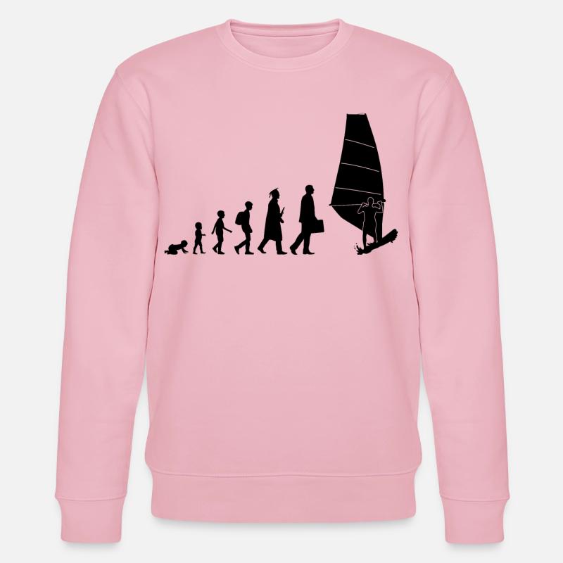 Entwicklung des Windsurfens - Stanley/Stella Unisex Bio-Sweatshirt CHANGER - Hellrosa