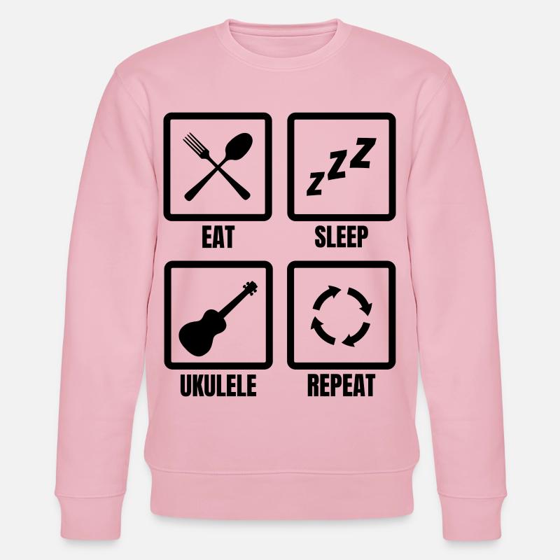 Ukulele Player Routine - Stanley/Stella CHANGER Unisex Organic Sweatshirt - cotton pink