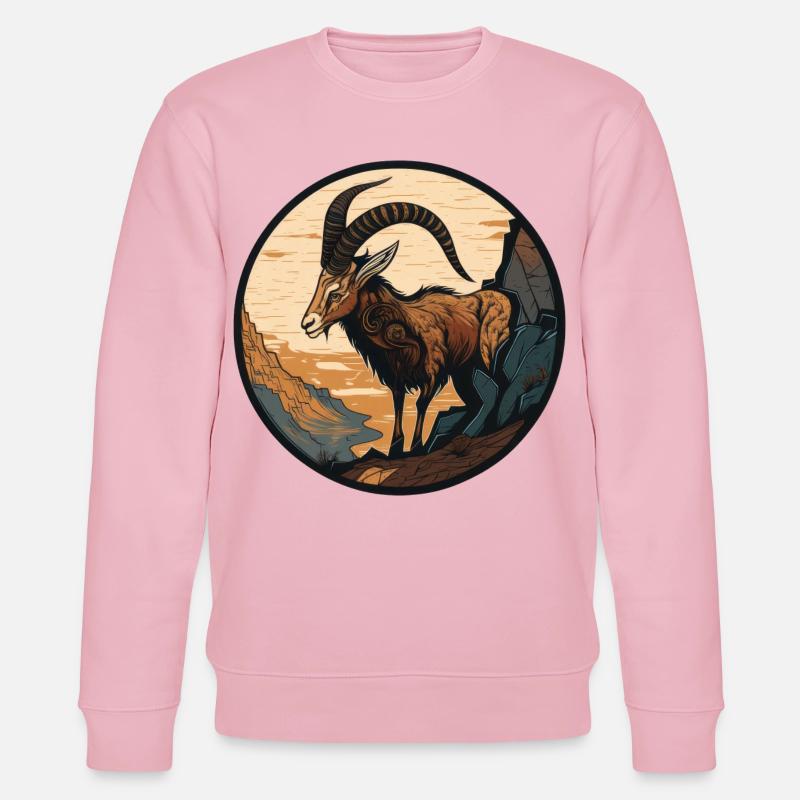 Steinbock - Stanley/Stella Unisex Bio-Sweatshirt CHANGER  - Hellrosa