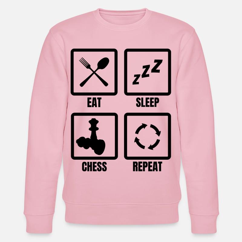 Routine d’échecs - Sweat bio CHANGER Stanley/Stella Unisexe - rose pâle