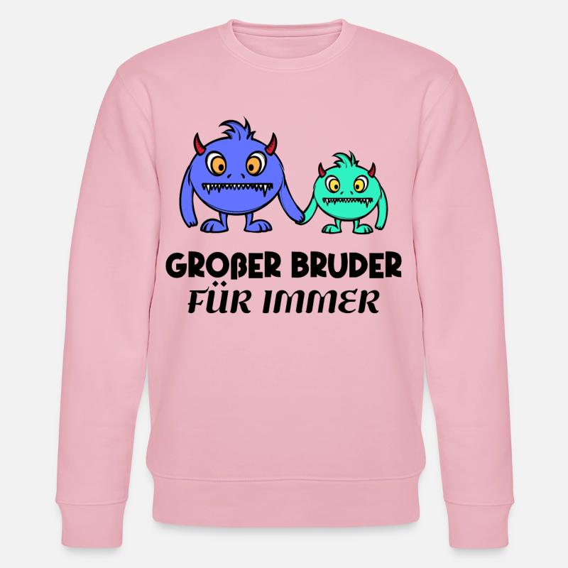 Großer Bruder Geschwisterliebe Statement Bro - Stanley/Stella Unisex Bio-Sweatshirt CHANGER  - Hellrosa