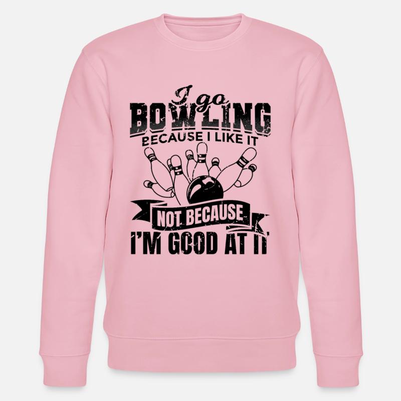 Drôle de slogan de bowling - Sweat bio CHANGER Stanley/Stella Unisexe - rose pâle
