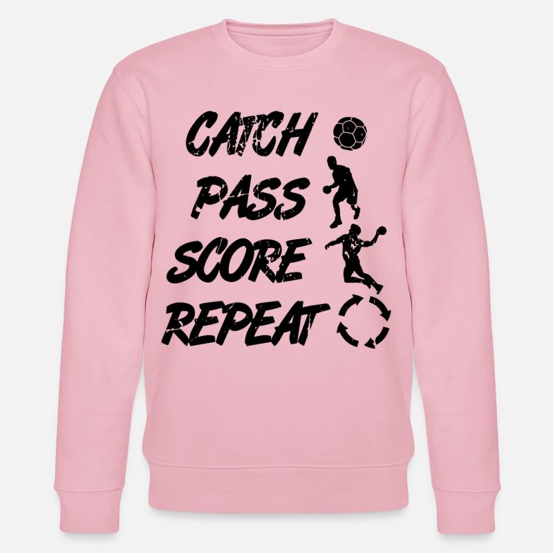 Catch, Pass, Repeat, Points - Stanley/Stella CHANGER Unisex Organic Sweatshirt - cotton pink