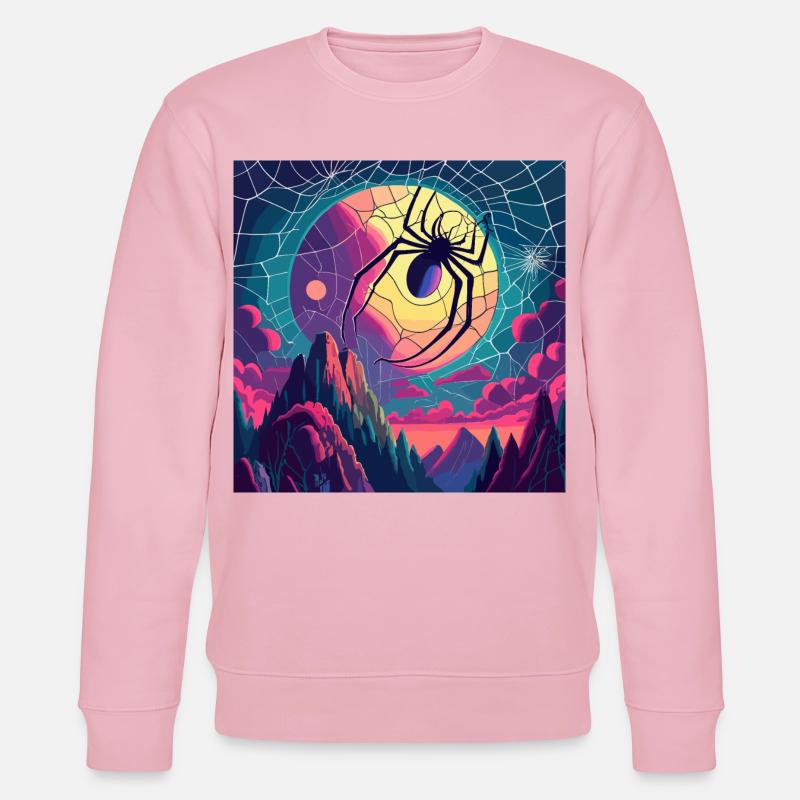 Moon Spiderweb - Stanley/Stella Unisex Bio-Sweatshirt CHANGER  - Hellrosa