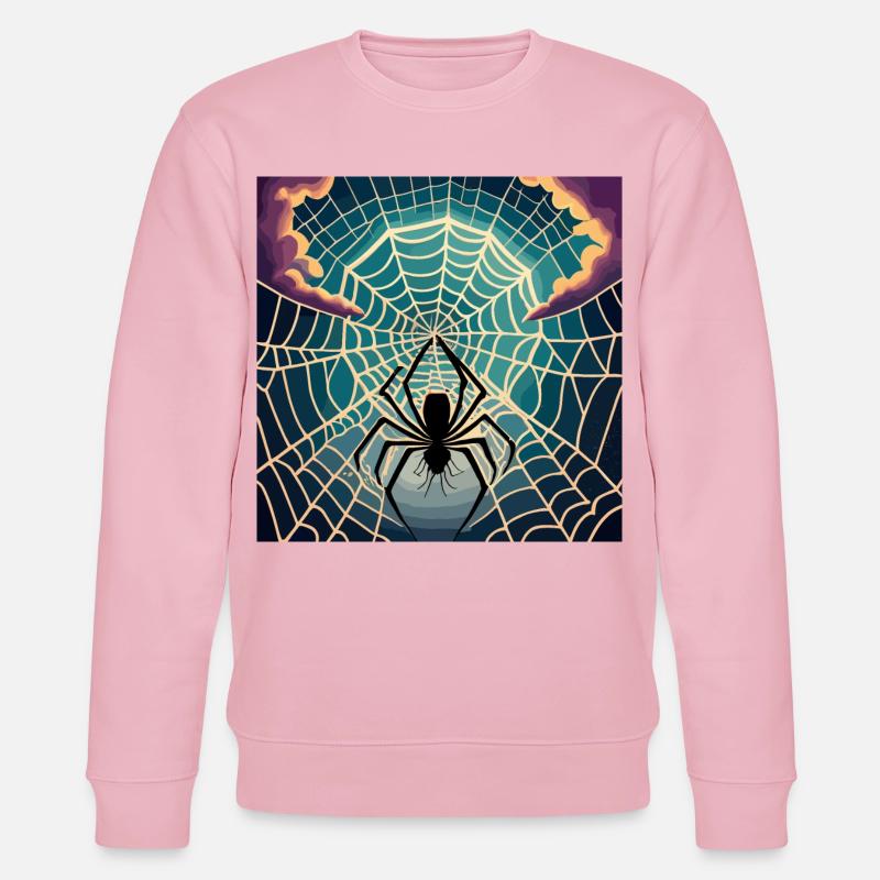 A spiderweb spider moon - Stanley/Stella Unisex Bio-Sweatshirt CHANGER  - Hellrosa