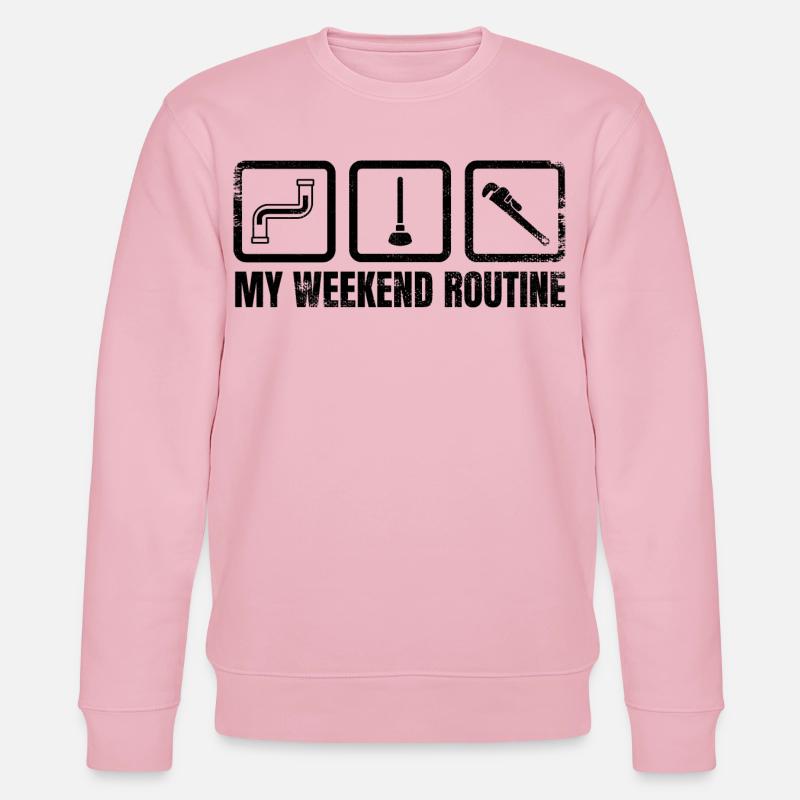 My Weekend Routine - Stanley/Stella CHANGER Unisex Organic Sweatshirt - cotton pink