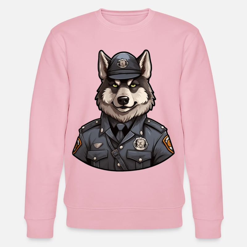 Polizei Wolf - Stanley/Stella Unisex Bio-Sweatshirt CHANGER  - Hellrosa