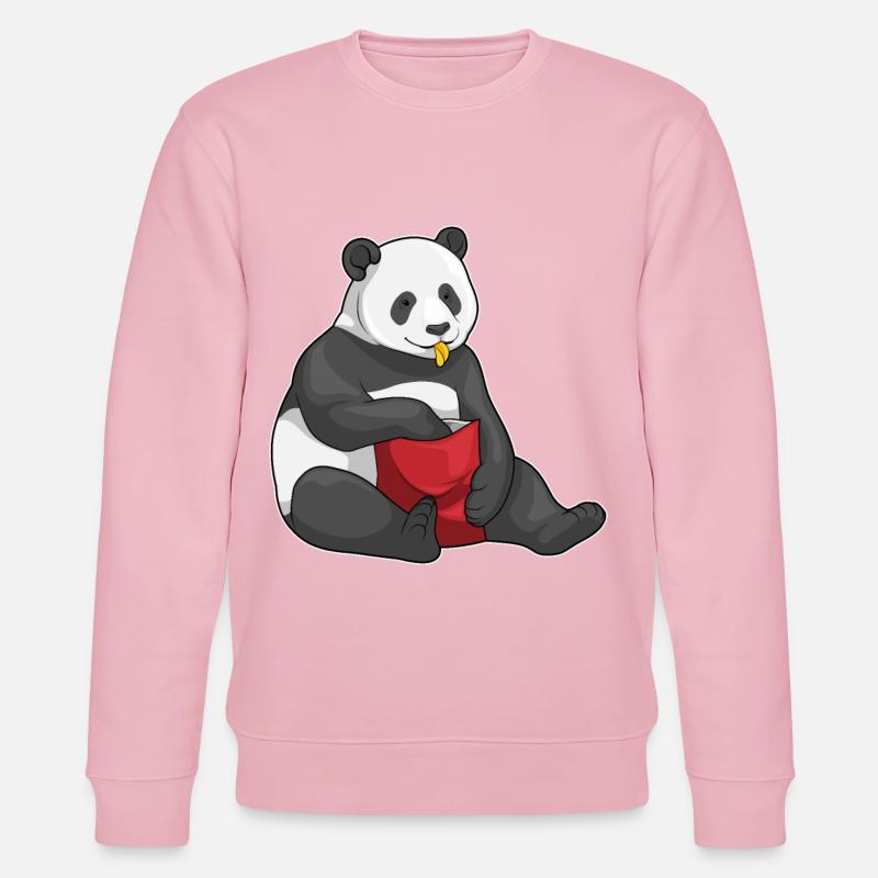 Panda Chips Chipstüte - Stanley/Stella Unisex Bio-Sweatshirt CHANGER  - Hellrosa